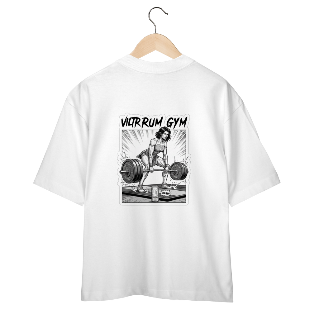 Camiseta Oversized "Viltrum gym" cro branco