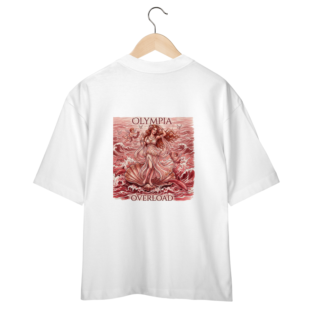 Camiseta Oversized "Afrodite OLYMPIA" cor branco