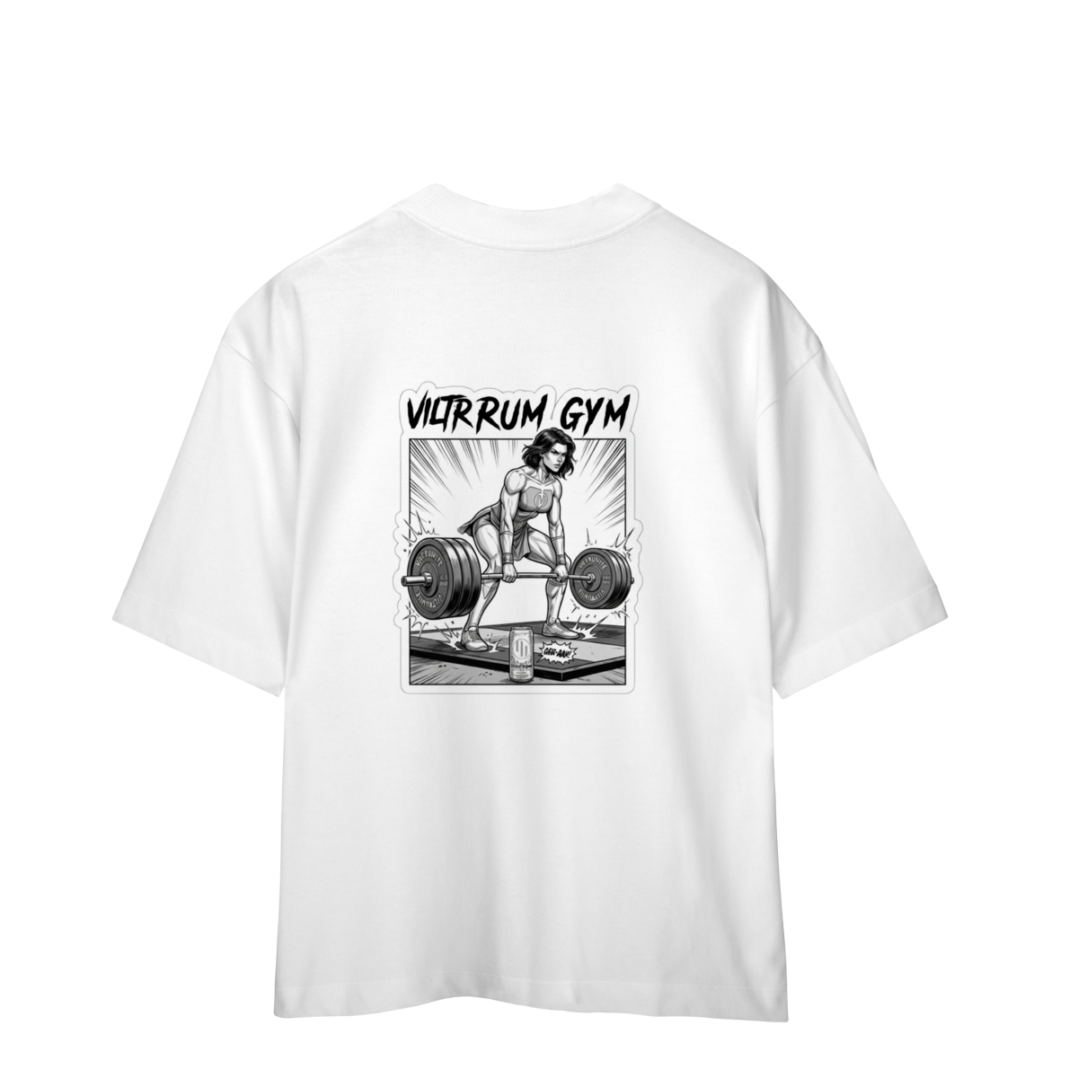 Camiseta Oversized "Viltrum gym" cro branco