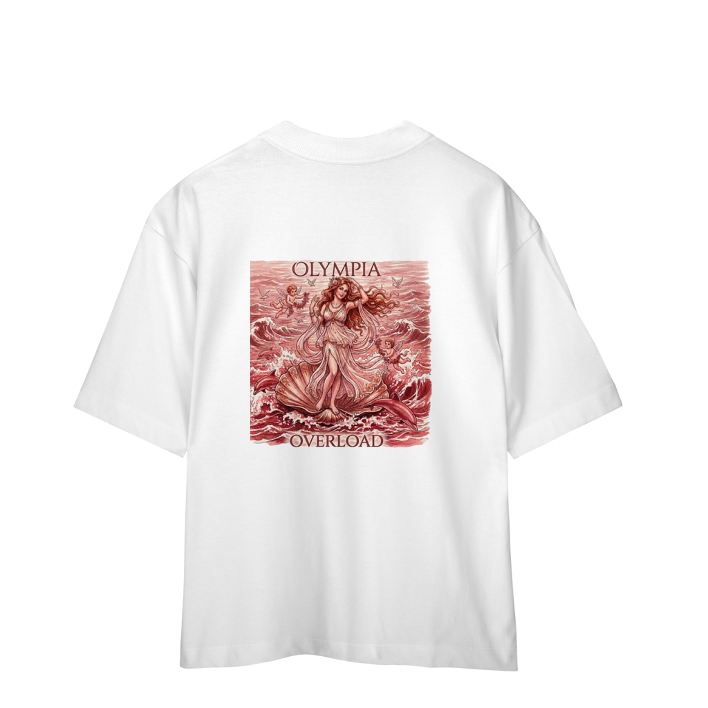 Camiseta Oversized "Afrodite OLYMPIA" cor branco