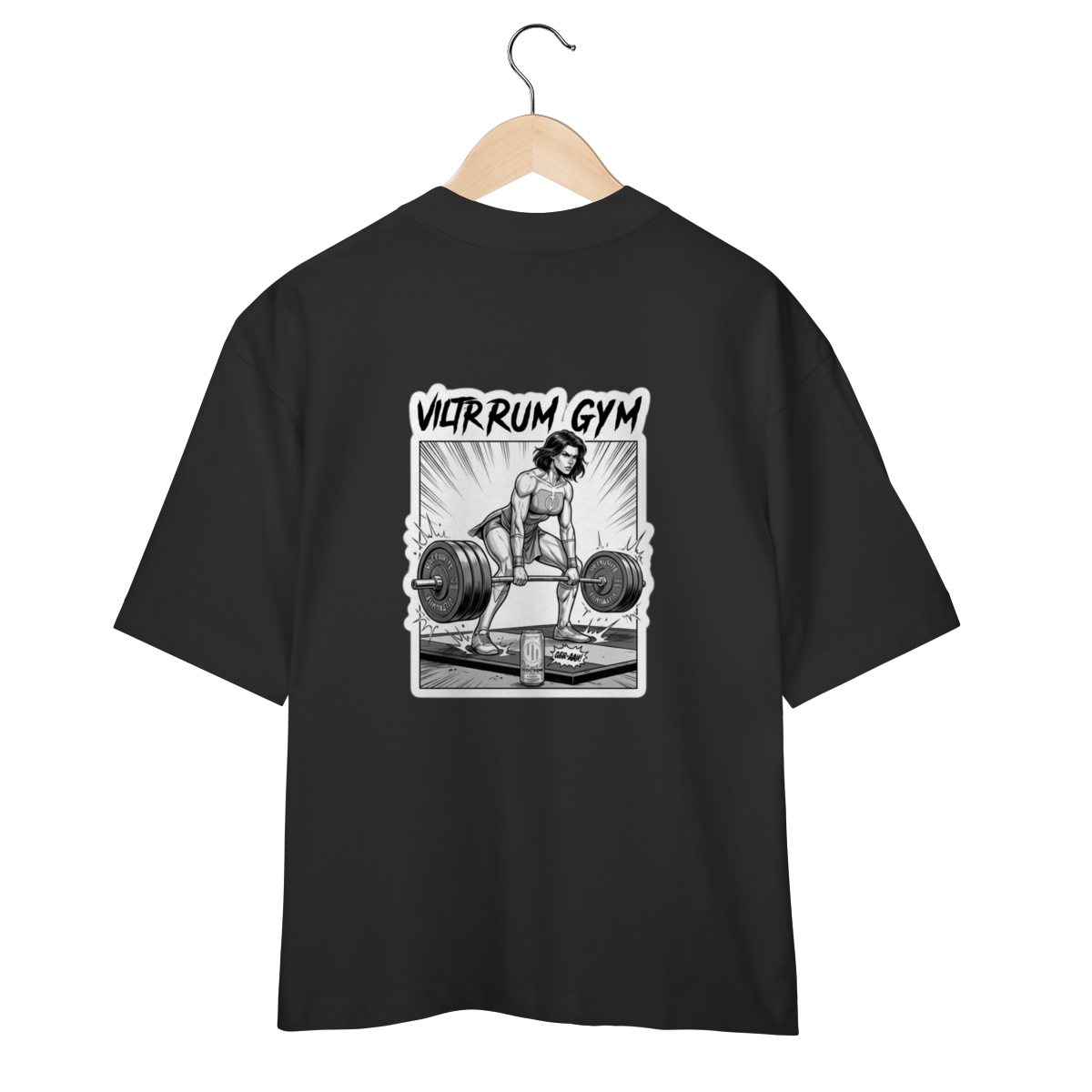Camiseta Oversized "Viltrum gym" cor preto