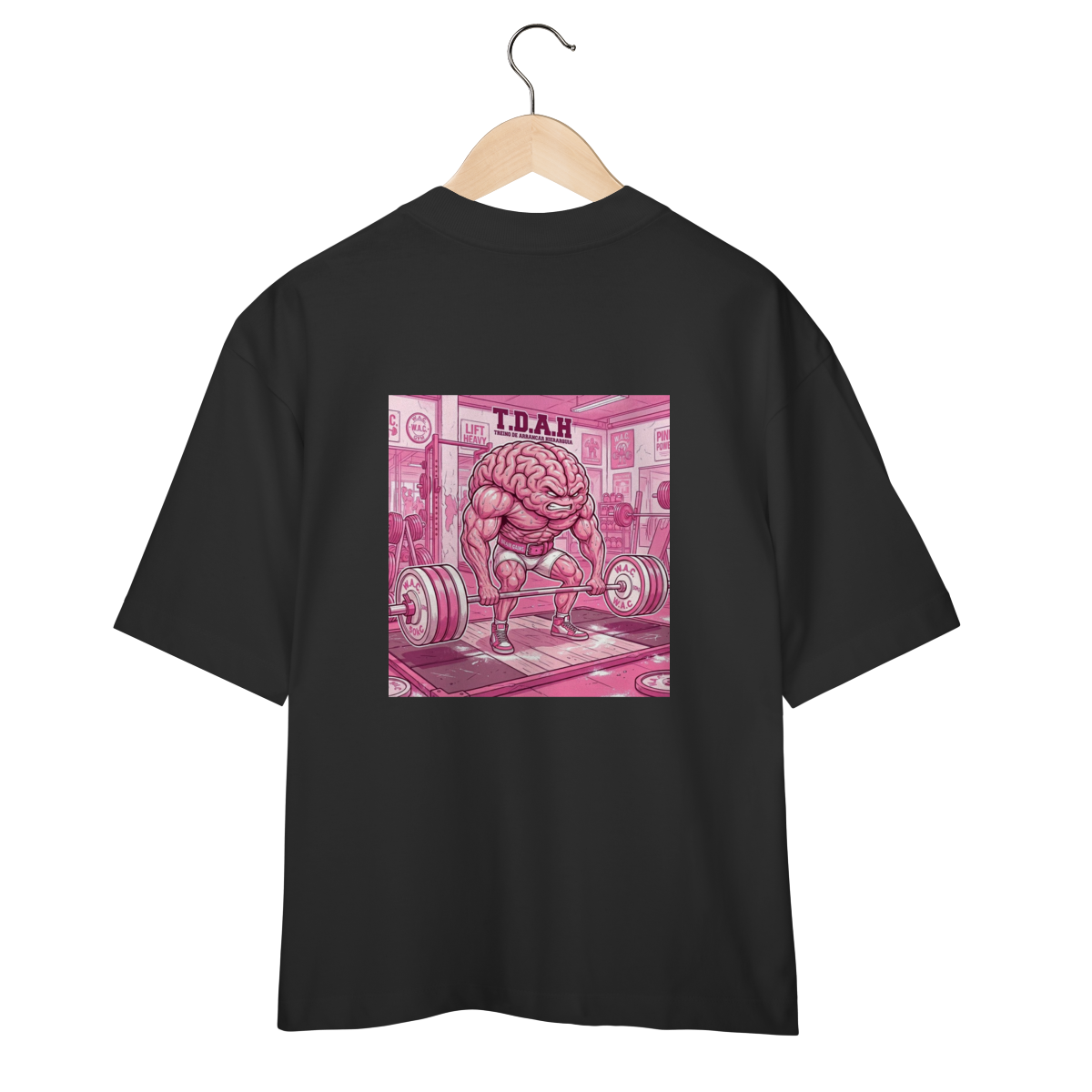 Camiseta Oversized "T.D.A.H" cor preto