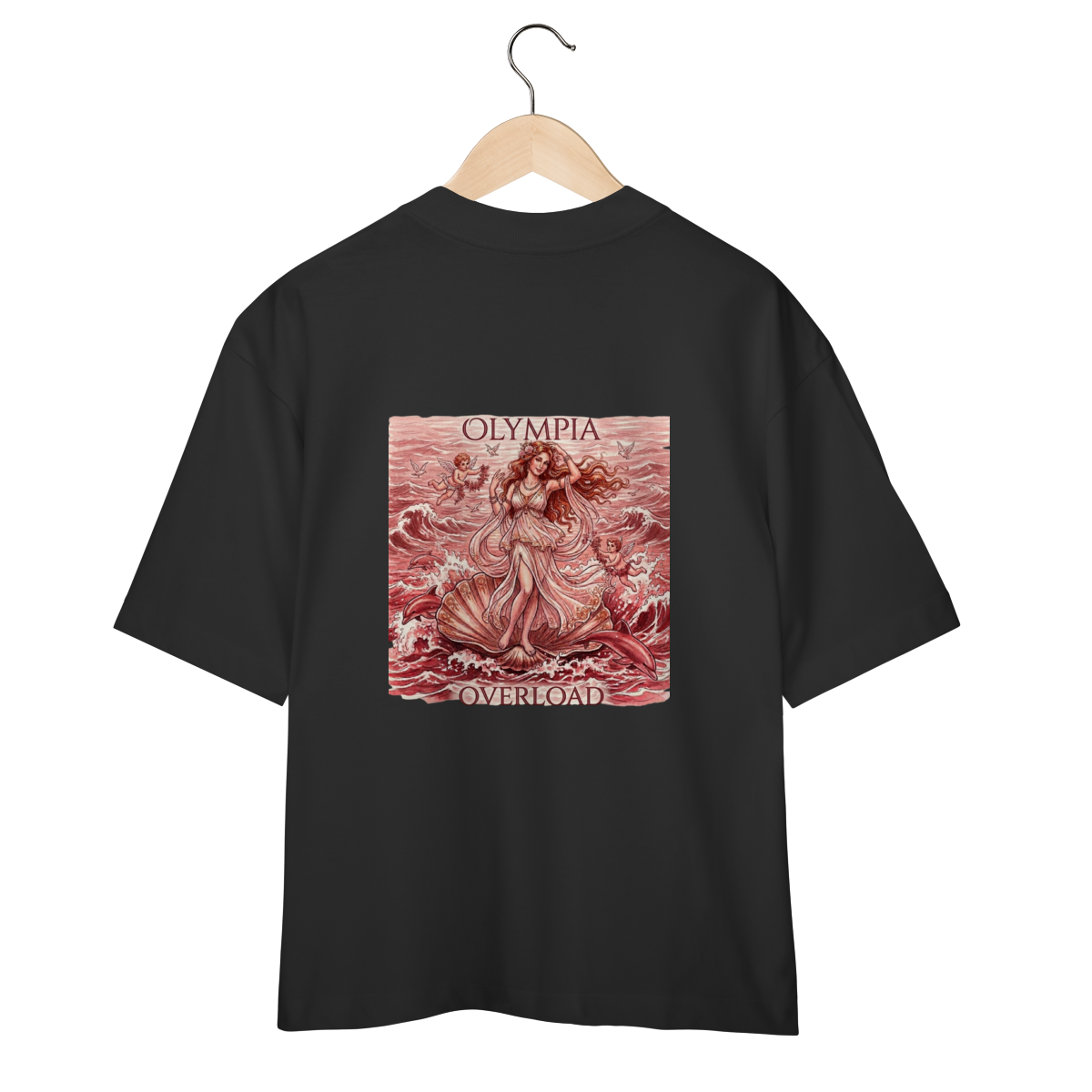 Camiseta Oversized "Afrodite OLYMPIA" cor preto