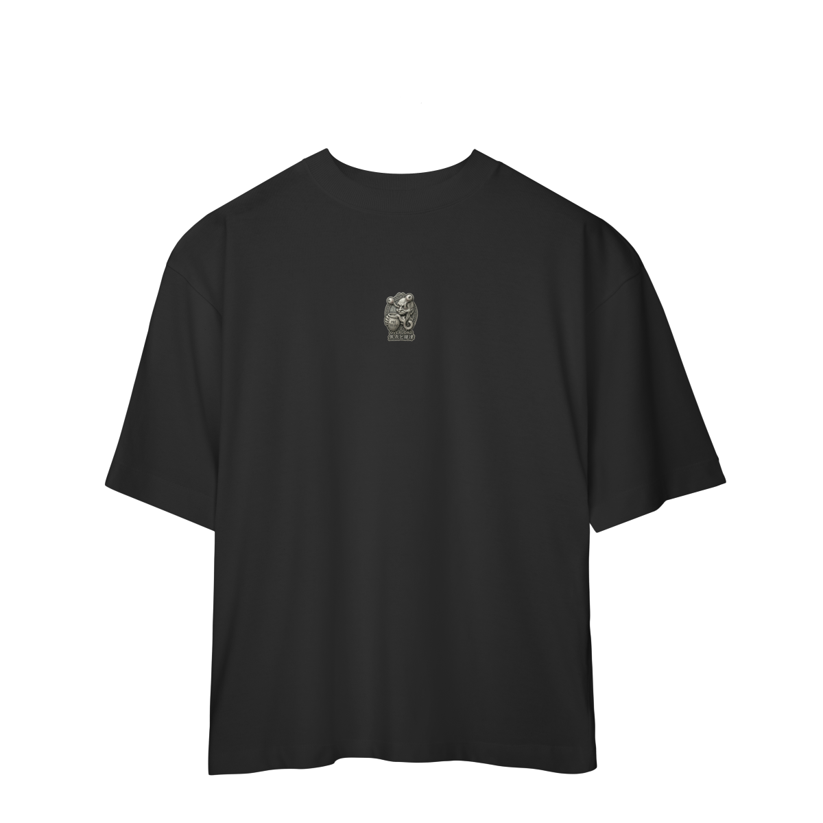 Camiseta Oversized "Louco de Pre-Treino " cor preto