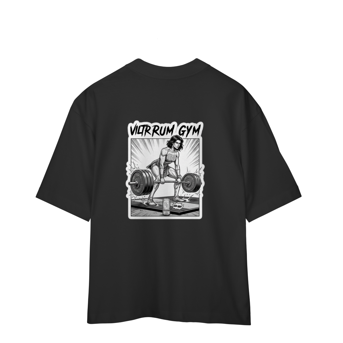 Camiseta Oversized "Viltrum gym" cor preto