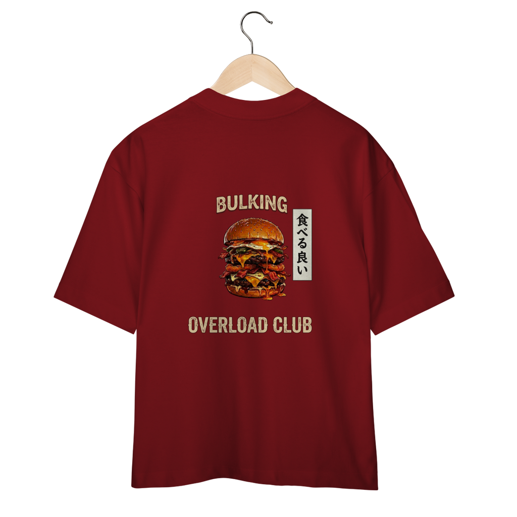 Camiseta Oversized "Bulking" cor vinho