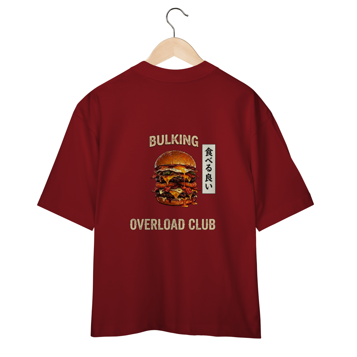 Camiseta Oversized "Bulking" cor vinho
