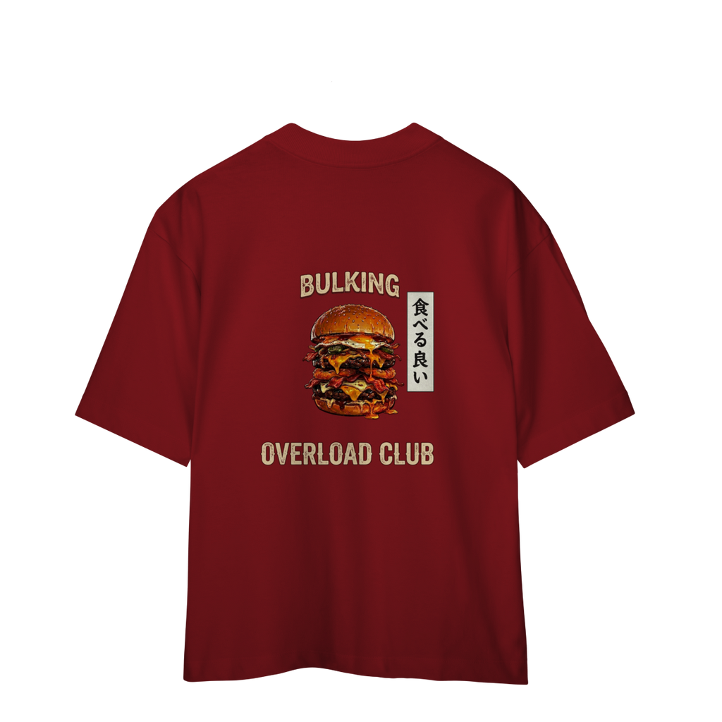 Camiseta Oversized "Bulking" cor vinho