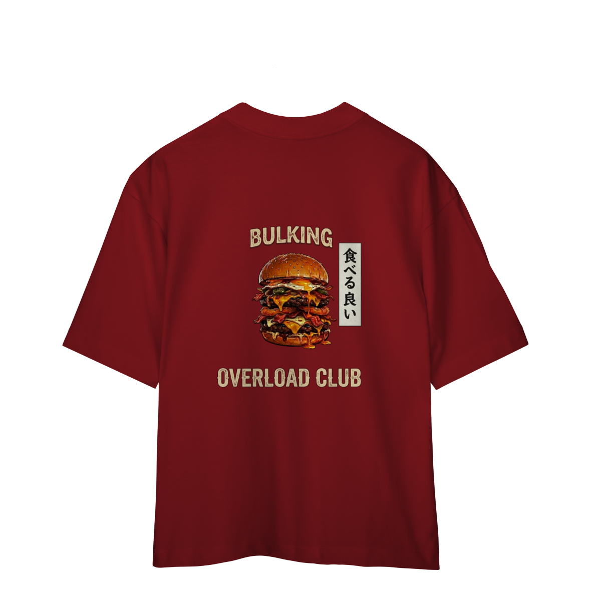 Camiseta Oversized "Bulking" cor vinho